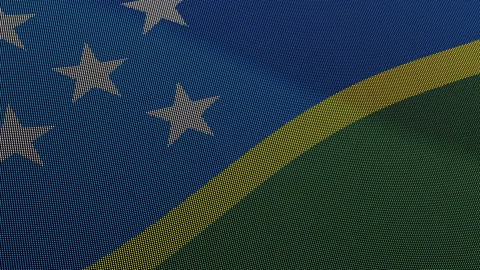 Solomon Islands Flag Digital Particle Waving Seamless Loop Animation on Bla.. Stock Footage 339303486