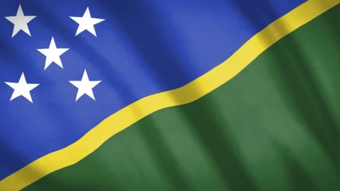 Solomon Islands Flag  Stock Footage 188163744
