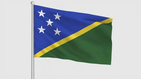 Solomon Islands Flag Stock Footage 219544603