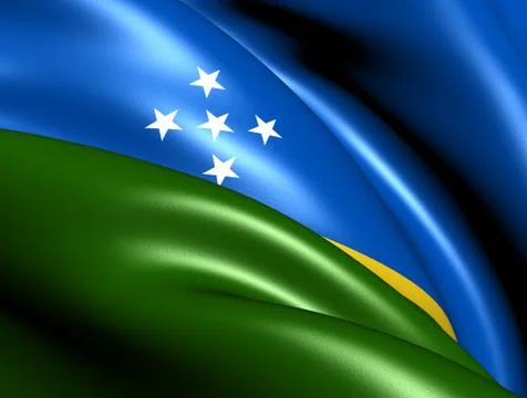 Solomon islands flag Stock Illustration