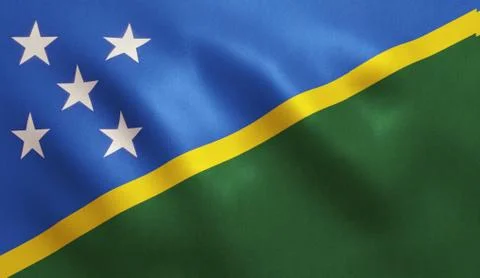 Solomon Islands Flag Stock Illustration