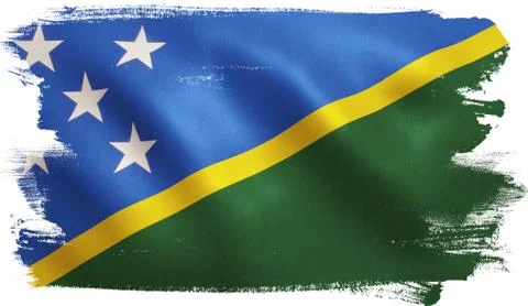 Solomon Islands Flag Stock Illustration
