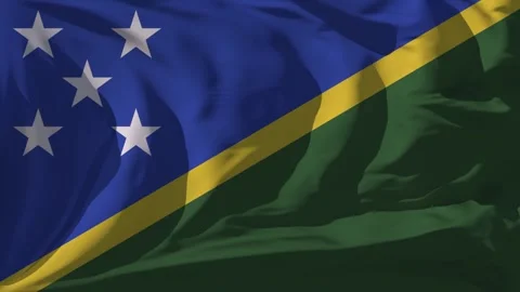 Solomon Islands Flag Loop Video stock 295750529