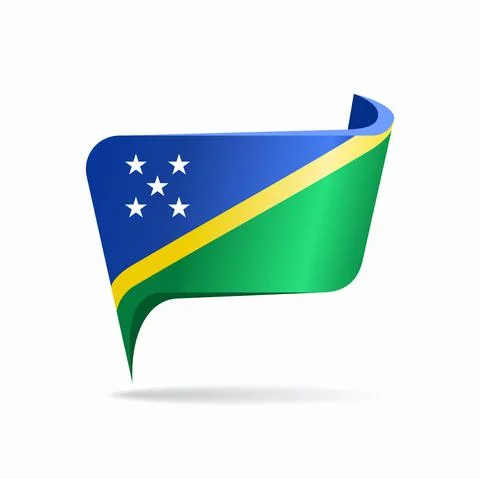 Solomon Islands flag map pointer layout. Vector illustration. 스톡 일러스트
