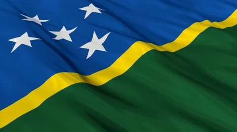 Solomon Islands flag Seamless Stock Footage 49089035