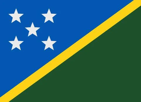 Solomon islands flag vector 스톡 일러스트
