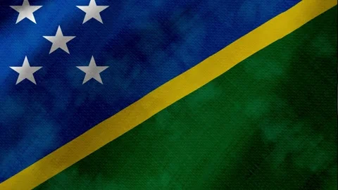 Solomon islands flag waving background with real fabric texture Stock Footage 291918671