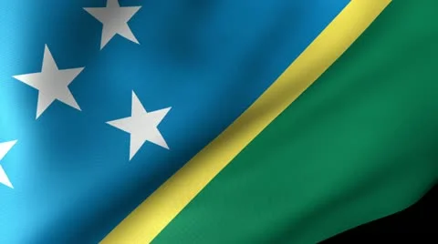 Solomon Islands Flag Waving Stock Footage 12230105