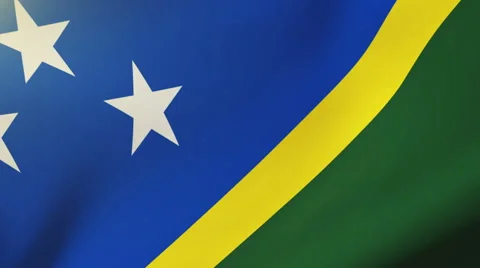 Solomon Islands flag waving in the wind. Looping sun rises style.  Animation Stock Footage 48598769