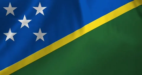 Solomon islands flag waving with the wind background loop video animation Video stock 327173479