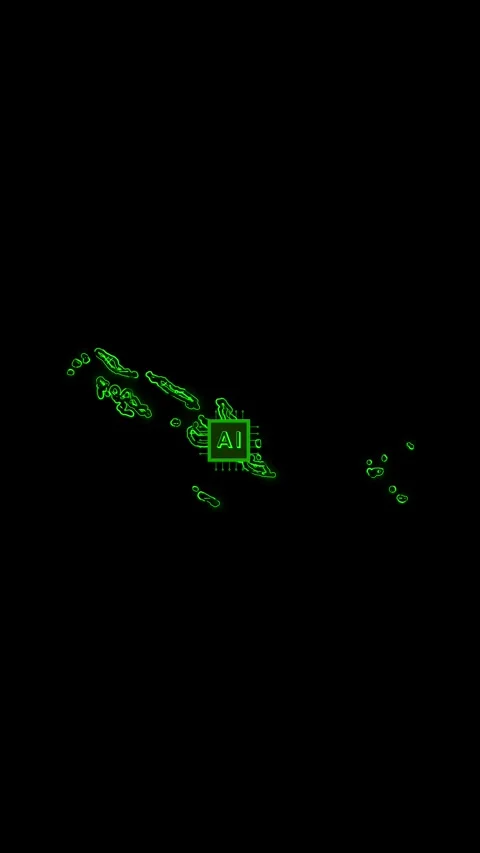 Solomon Islands Map AI Chipset Technology Opener Stock-Footage 337172680