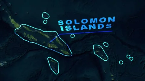 Solomon Islands Map Animation Stock Footage 273877278