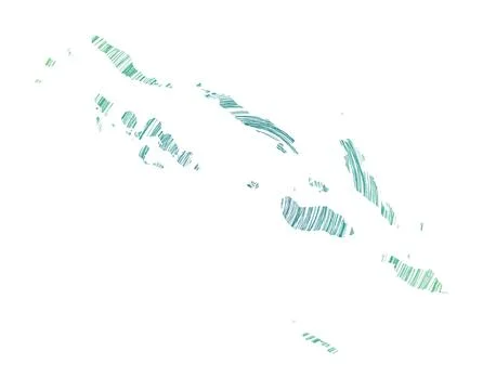 Solomon Islands map filled with concentric circles. Sketch style circles in.. 스톡 일러스트