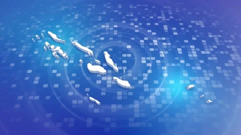 Solomon Islands Map Intro Stock Footage 247912197