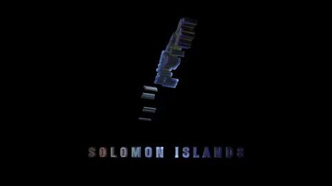 Solomon islands map rotating and exploding on black background Stock Footage 320785116