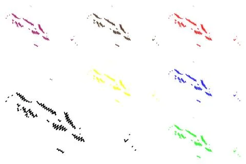 Solomon Islands map vector Stock Illustration