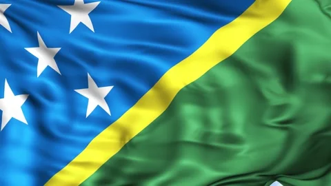 Solomon Islands Waving Flag Background Stock Footage 204137974