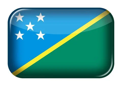 Solomon Islands web icon rectangle button Stock Photos
