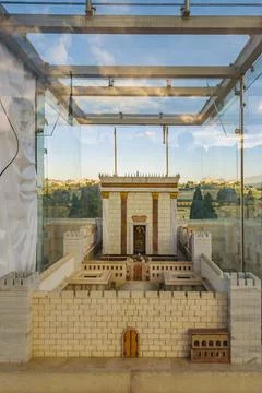 Solomon Temple Model, Jerusalem Stock-Fotos