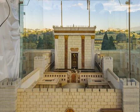 Solomon Temple Model, Jerusalem Stock-Fotos