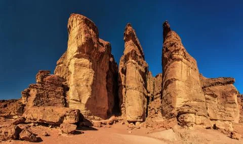 Solomon's Pillars rocks Stock Photos