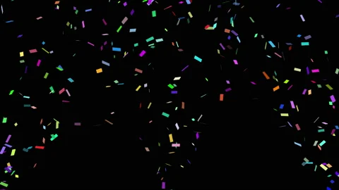 Сolored confetti with alpha mask to create a fabulous atmosphere. looped Stock Footage 99862810