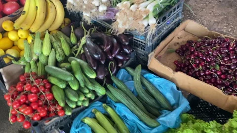 Сolored vegetables Stock Footage 232032157