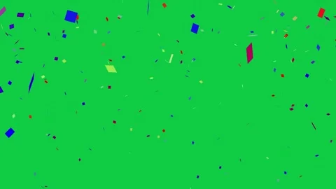 Сolorful confetti explosion falling isolated on green screen background Stock Footage 280238750