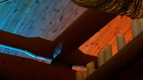 Сolorful flashing lights on a ceiling of a disco club Stock Footage 118464089