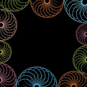 Сolorful сircles   on blue background. Pattern for beautiful websites. Stock Illustration