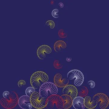 Сolorful сircles   on blue background. Pattern for beautiful websites. Stock Illustration