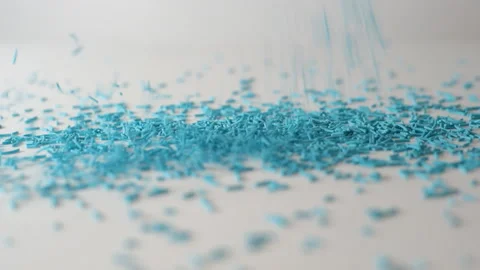 Сolorful sprinkles falling on white background, decoration for cake and bakery Stock Footage 138792984