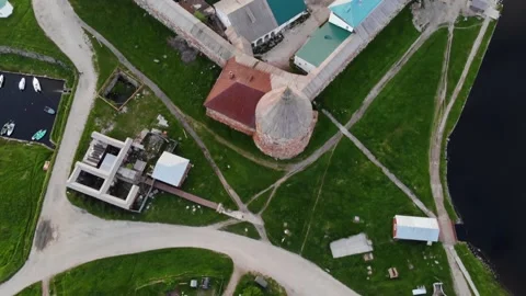 Solovetsky Monastery at sunset 05 스톡 동영상 146237598