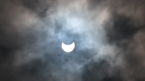 Solstice Solar Eclipse June 21 2020 Stock Footage 133185490