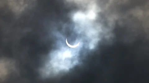 Solstice Solar Eclipse June 21 2020 Stock Footage 133185493