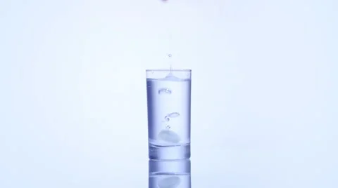 Soluble Tablet in Water Stock Footage 1075812