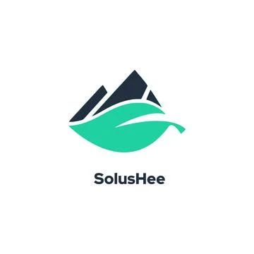 Solushee: Nature Mountain Logo Design. Stockillustratie