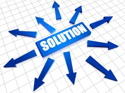 Solution and arrows Stock Illustration