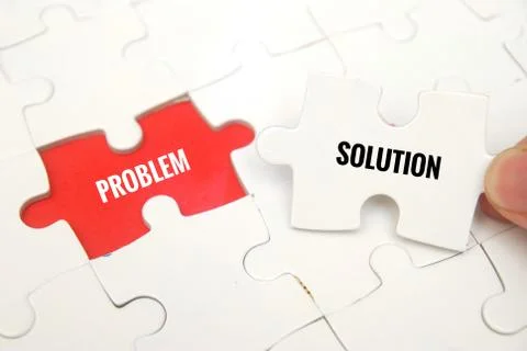 SOLUTION AND PROBLEM Stock Photos