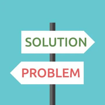Solution and problem signs Stock Illustration