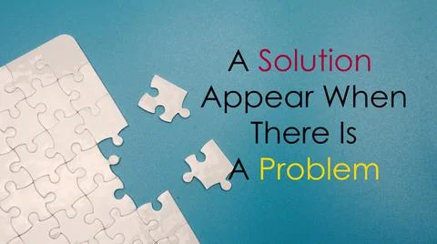 Solution and Problem Wording Stock Photos