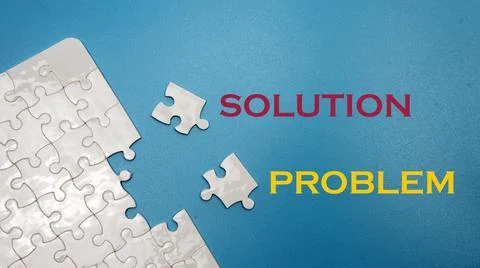 Solution and Problem Wording Stock Photos
