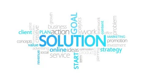 Solution, Animated Typography 스톡 일러스트