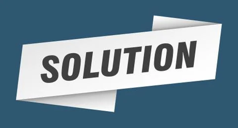 Solution banner template. solution ribbon label sign 库存插图