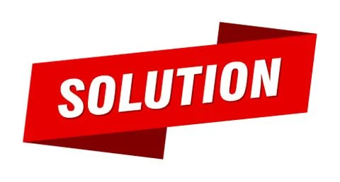 Solution banner template. solution ribbon label sign 库存插图