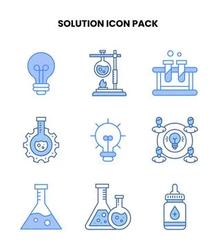 Solution Blue Icons Pack Иллюстрация