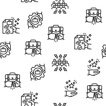 Solution Business Problem Task Vector Seamless Pattern Illustrazione stock