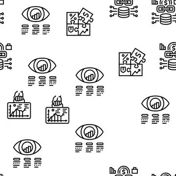 Solution Business Problem Task Vector Seamless Pattern Illustrazione stock