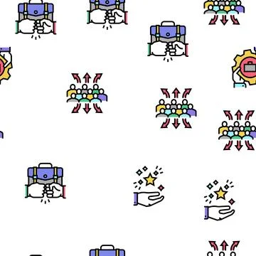 Solution Business Problem Task Vector Seamless Pattern 스톡 일러스트