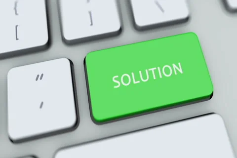 Solution button on computer keyboard. Key is pressed, click for HD Stock Footage 35648691